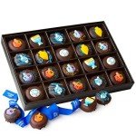 Chanukah Decorated Chocolate Covered Cookies Gift Box - 20CT by Oh Nuts