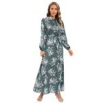 Satin Long Sleeve Maxi Dress