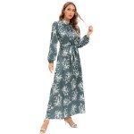 Satin Long Sleeve Maxi Dress