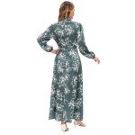 Satin Long Sleeve Maxi Dress