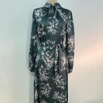 Satin Long Sleeve Maxi Dress