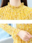 Women Chiffon Ruffled Collar Dress Bohomian Beach Long Dress Elegant Bodycon Party Maxi Dress