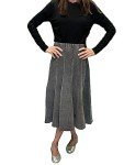 Kiki Riki Women's/Teens Panel Lola Skirt (US, Alpha, X-Large, 28-29", Black Denim)