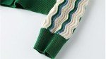 Women Strips Cardigans Single Breasted Hollow Out Knits Chic Jackets Long Sleeve Sweater