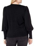 The Drop Women's Vivienne Padded-Shoulder Balloon-sleeve Crewneck Sweater
