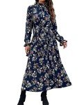  Women's Allover Floral Print Dress 