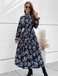  Women's Allover Floral Print Dress 