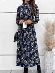  Women's Allover Floral Print Dress 