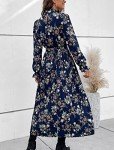  Women's Allover Floral Print Dress 