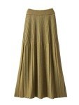  Knitted Midi Long Pleated Skirt 