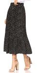 Polka Dot Pleated Skirts for Women with Pockets, Elastic High Waisted Midi Skirts for Women Trendy Boho Women's Skirts(Medium, Black White Dots)