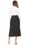 Polka Dot Pleated Skirts for Women with Pockets, Elastic High Waisted Midi Skirts for Women Trendy Boho Women's Skirts(Medium, Black White Dots)