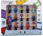 Playmags Magnetic Figures Community Set of 15 Pieces - Play People Perfect for Magnetic Tiles Building Blocks - STEM Learning Toys Children – Magnet Tiles Expansion Accessories Pack