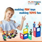 Playmags Magnetic Figures Community Set of 15 Pieces - Play People Perfect for Magnetic Tiles Building Blocks - STEM Learning Toys Children – Magnet Tiles Expansion Accessories Pack