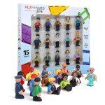 Playmags Magnetic Figures Community Set of 15 Pieces - Play People Perfect for Magnetic Tiles Building Blocks - STEM Learning Toys Children – Magnet Tiles Expansion Accessories Pack