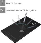 HUION Inspiroy H950P Drawing Tablet, 8x5 inch Digital Art Tablet with Battery-Free Stylus, 8192 Pen Pressure, Tilt, 8 Hot Keys, Graphic Tablet for Design, Writing, OSU, Work with Mac, PC, Mobile