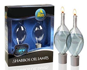 Ner Mitzvah Glass Paraffin Shabbat Candle Holder Cup and Wick – Tear Drop Shape, 2 Pack – Pretty and Elegant Design – Fits Standard Candlesticks - for Paraffin Lamp Oil - No Mess Refill
