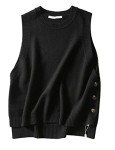 Pullover Ribbed Knit Sweater Vest Top 