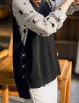 Pullover Ribbed Knit Sweater Vest Top 