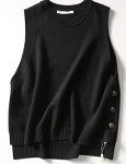 Pullover Ribbed Knit Sweater Vest Top 