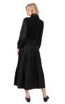Women's Long Sleeve Midi Dress with Sweater Vest 
