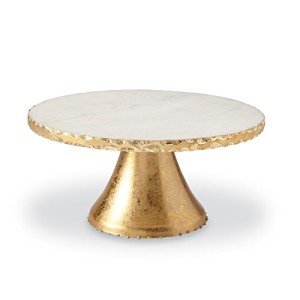 Gold Marble Pedestal Cake Stand