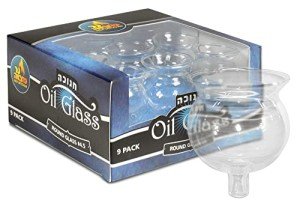 Ner Mitzvah Hanukkah Menorah Glass Oil Cups