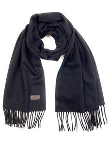 Solid 100% Italian Cashmere Scarf for Men