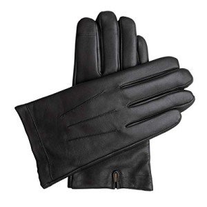 Leather Cashmere Lined Gloves for Men