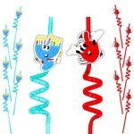 The Dreidel Company Dreidel and Menorah Hanukkah Straws - Reusable (12-Pack)