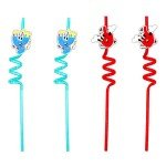 The Dreidel Company Dreidel and Menorah Hanukkah Straws - Reusable (12-Pack)