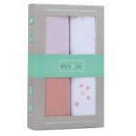 Ely's & Co. Adjustable Swaddle Blanket Infant Baby Wrap 2 Pack (Mauve Pink Stars & Solid Dusty Rose 0-3 Months)