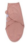 Ely's & Co. Adjustable Swaddle Blanket Infant Baby Wrap 2 Pack (Mauve Pink Stars & Solid Dusty Rose 0-3 Months)