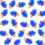 Hanukkah Dreidels Jewel Pop Ring Shape Candy - Blue Raspberry 18 Count Individually Wrapped Dreidel - Hanukah Decorations Kosher Candy Party Favor For Kids - Chanukah Gift Bags