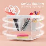 Rotating Lucite Silverware Organizer 