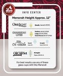 Ner Mitzvah Silver Plated Oil Menorah - Fits Standard Chanukah Oil Cups and Large Candles - Olive Branches - 11.5” High