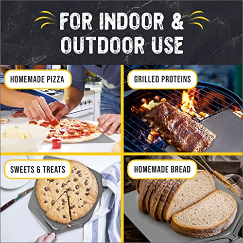 Extra Large Stainless Steel Pizza Peel with Folding Handle