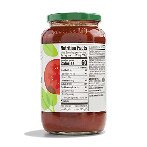 Organic Tomato Basil Pizza Sauce, 25 Ounce
