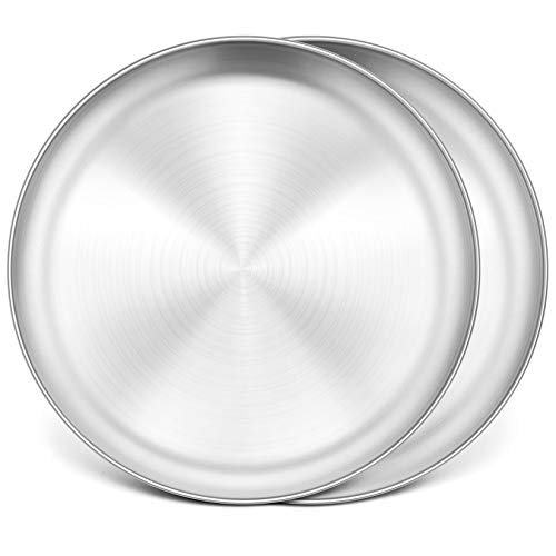 Stainless Steel 13½ Inch Pizza Pan Set of 2