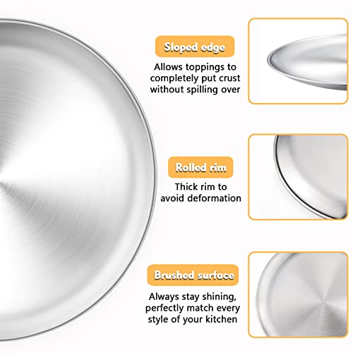 Stainless Steel 13½ Inch Pizza Pan Set of 2