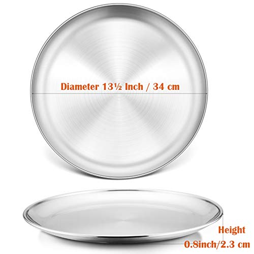 Stainless Steel 13½ Inch Pizza Pan Set of 2