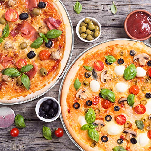 Stainless Steel 13½ Inch Pizza Pan Set of 2