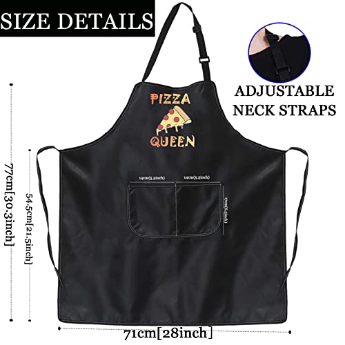Pizza Queen Apron for Pizza Making Moms- Black