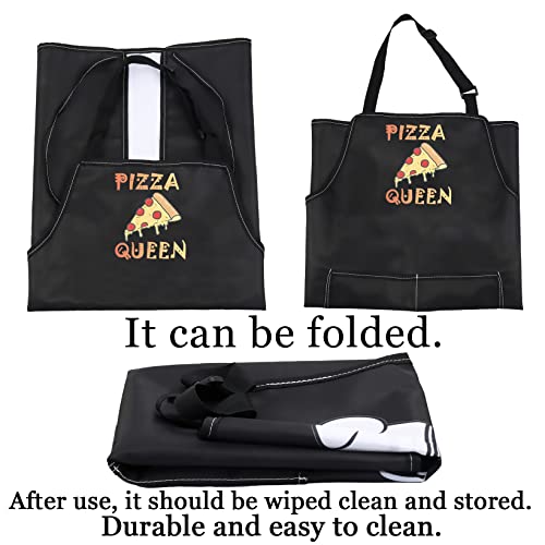 Pizza Queen Apron for Pizza Making Moms- Black