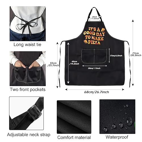 Pizza Chef Apron - Waterproof, Adjustable, Pizza Lover Gift
