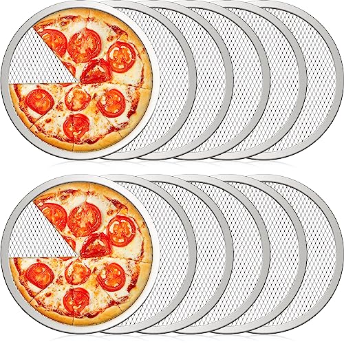 Set of 12 Aluminum Pizza Screens 8 Inch
