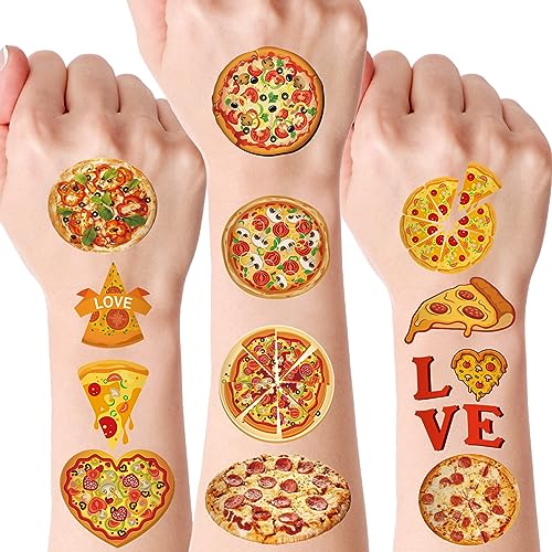 Pizza Temporary Tattoos for Pizza Birthday Party Decorations