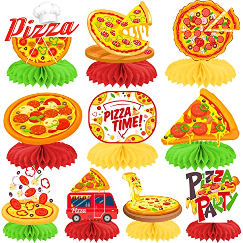 Pizza Party Honeycomb Centerpieces Set - 11 pcs
