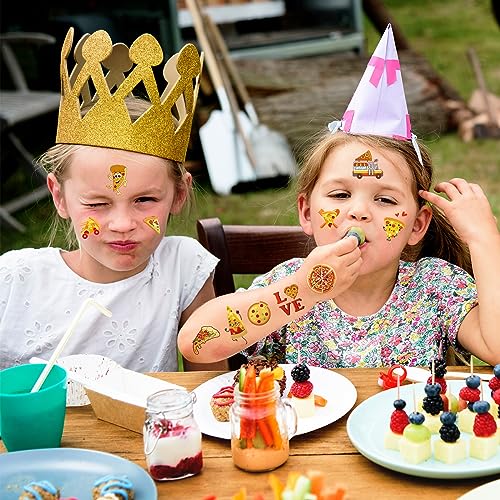 Pizza Temporary Tattoos for Pizza Birthday Party Decorations