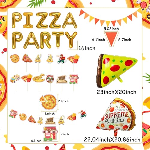 Pizza Party Decoration Supplies Favors Birthday Balloons